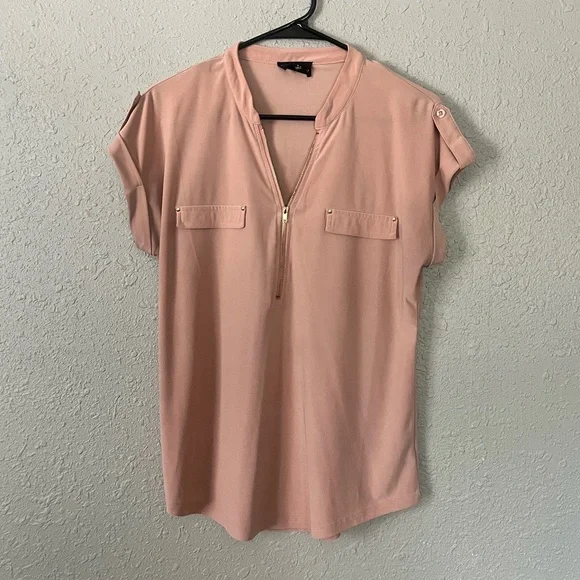 Pink Zip up blouse - Picture 3 of 9